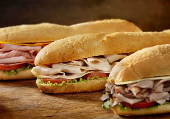Three sub sandwiches - Subway on Sanibel Island in Florida